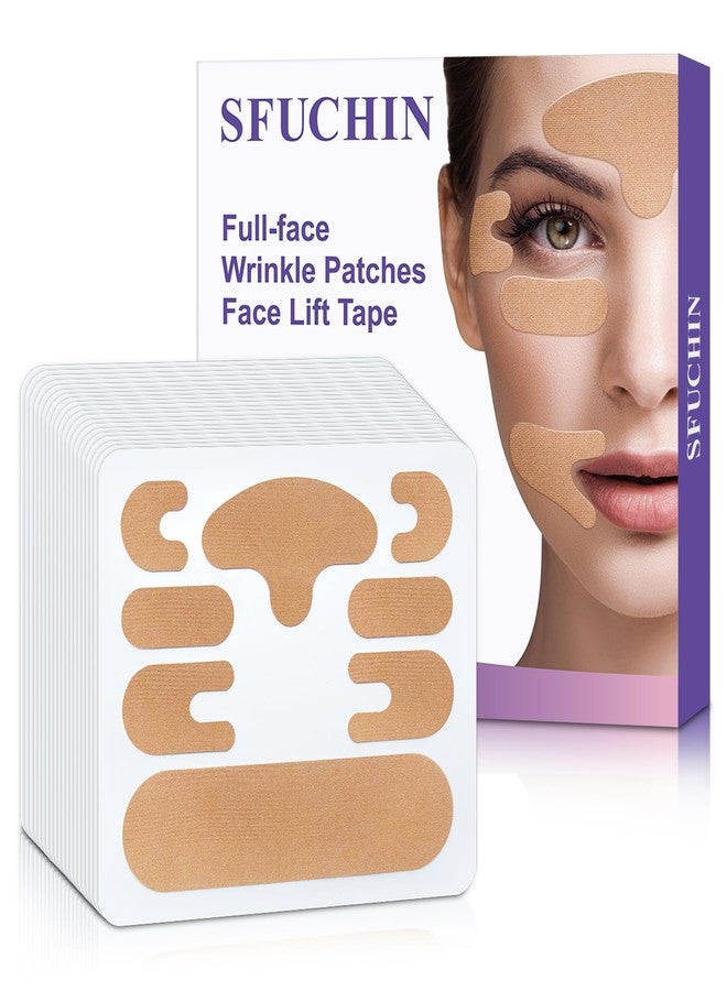 Sfuchin Anti Wrinkle Patches，SFUCHIN 160Pcs Hypoallergenic Strong Adhesion Facial Lifting Tape & Wrinkle Smoothing, Double Chin Reducer | Smile Line | Forehead | V line | Lip, Face Tape for Wrinkles Overnight - Image 1